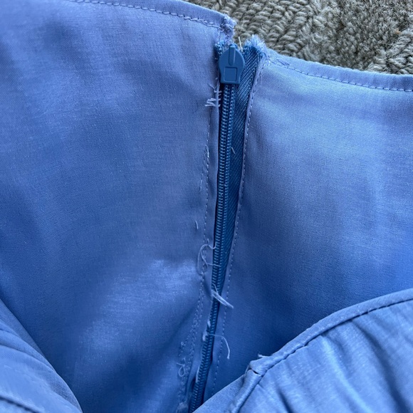 Blue Ruffle Maxi Dress - Picture 8 of 10